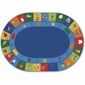 Carpets For Kids Learning Blocks Rug, Oval, 6ft 9inx9ft 5in CPT7006